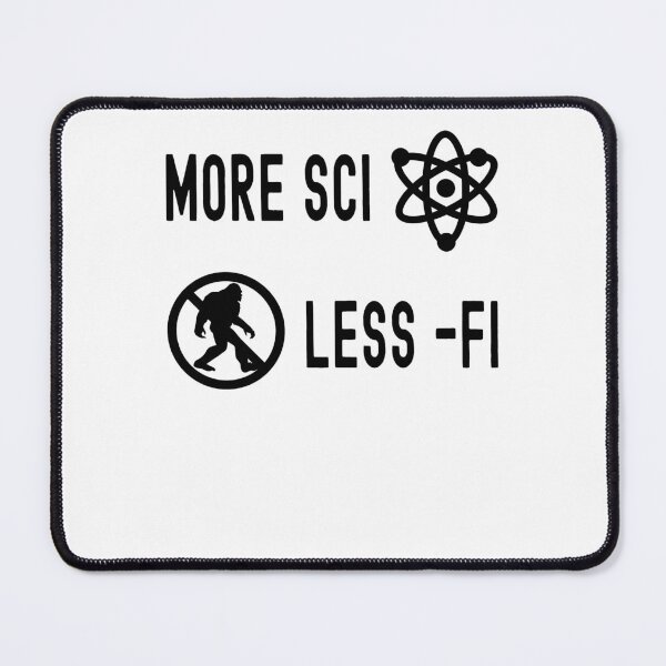 Item preview, Funny Nerdy More Sci Less Fi Science Education Teacher Black Text designed and sold by MathWare MathClips.