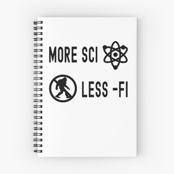 Item preview, Funny Nerdy More Sci Less Fi Science Education Teacher Black Text designed and sold by MathWare MathClips.