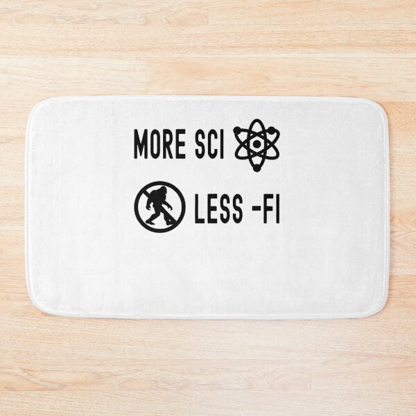 Item preview, Funny Nerdy More Sci Less Fi Science Education Teacher Black Text designed and sold by MathWare MathClips.