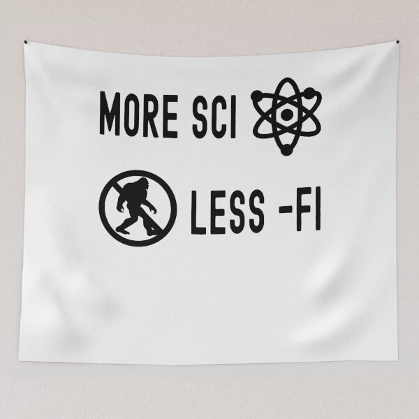 Item preview, Funny Nerdy More Sci Less Fi Science Education Teacher Black Text designed and sold by MathWare MathClips.