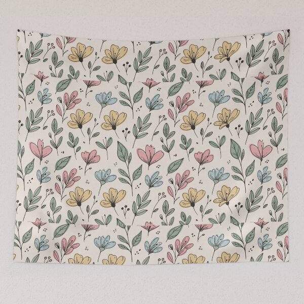 Item preview, Soft Botanical Flower Pattern designed and sold by SassyArtistry.