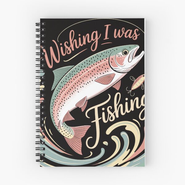 Item preview, WISHING I WAS FISHING Rainbow Trout Salmon Sport Fish designed and sold by margaridroso.