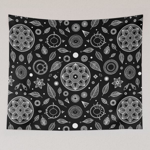 Item preview, Black and White Mandala Pattern designed and sold by SassyArtistry.