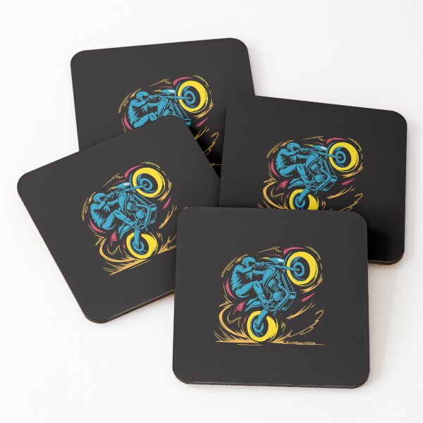 Item preview, Wheelie Motocross Supermoto Supermotard Enduro Abstract designed and sold by margaridroso.