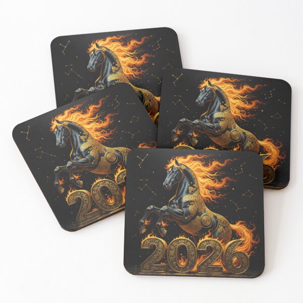 Item preview, Fiery Horse 2026 design, geometric, ornate, ornamental, dynamic designed and sold by 4Seasons.