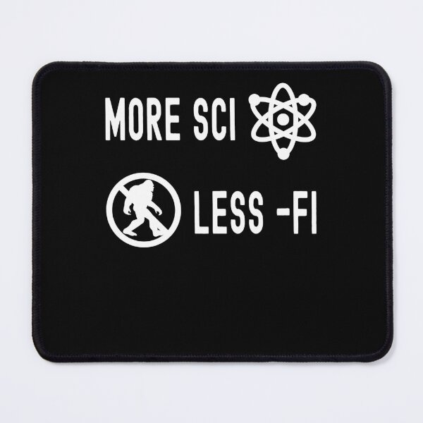 Item preview, Funny Nerdy More Sci Less Fi Science Education Teacher White Text designed and sold by MathWare MathClips.