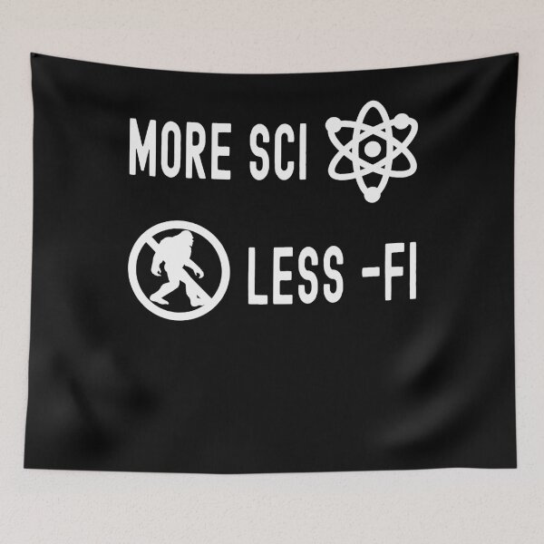 Item preview, Funny Nerdy More Sci Less Fi Science Education Teacher White Text designed and sold by MathWare MathClips.