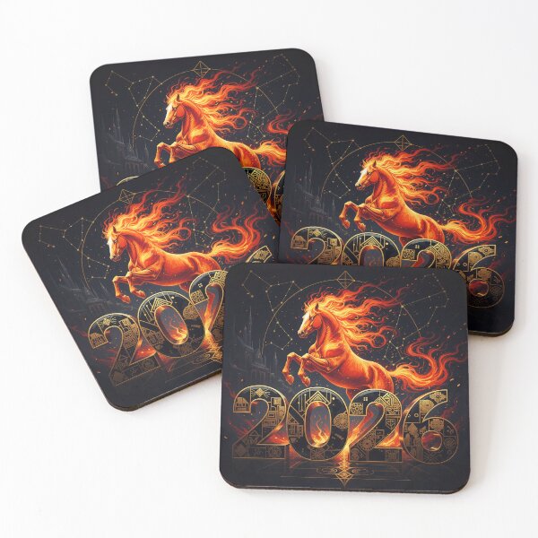 Item preview, Fiery Horse 2026 design, geometric, ornate, ornamental, dynamic designed and sold by 4Seasons.