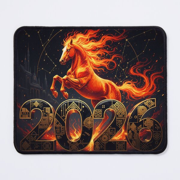 Item preview, Fiery Horse 2026 design, geometric, ornate, ornamental, dynamic designed and sold by 4Seasons.