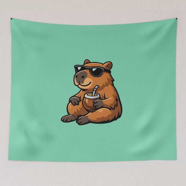 Item preview, Mate Time Capybara designed and sold by KawaiiOrbit.
