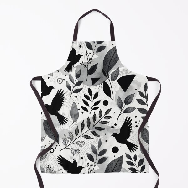Item preview, Black and White Bird Pattern designed and sold by SassyArtistry.