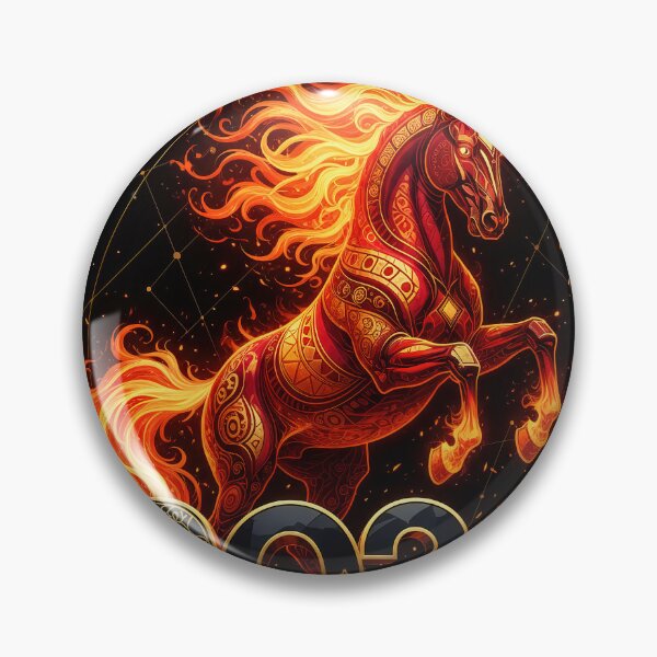 Item preview, Fiery Horse 2026 design, geometric, ornate, ornamental, dynamic designed and sold by 4Seasons.