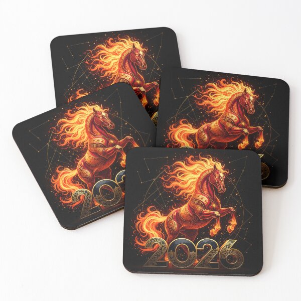 Item preview, Fiery Horse 2026 design, geometric, ornate, ornamental, dynamic designed and sold by 4Seasons.