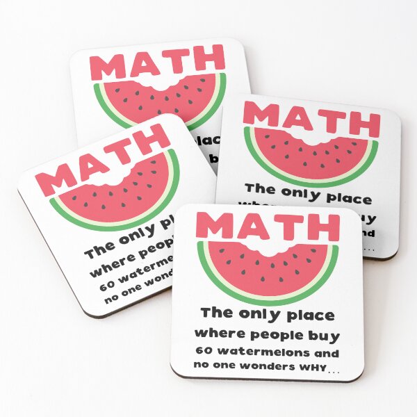 Item preview, Funny Nerdy Math The Only Place Where People Buy 60 Watermelons and No Wonders Why Teacher Black Text designed and sold by MathWare MathClips.