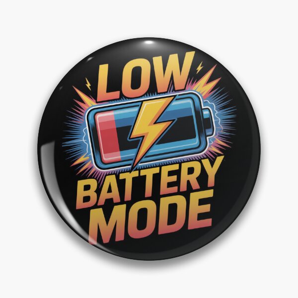 Item preview, Low Battery Mode – Relatable Tech Humor Design designed and sold by DreamOnShirts.
