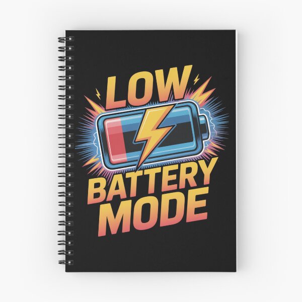 Item preview, Low Battery Mode – Relatable Tech Humor Design designed and sold by DreamOnShirts.