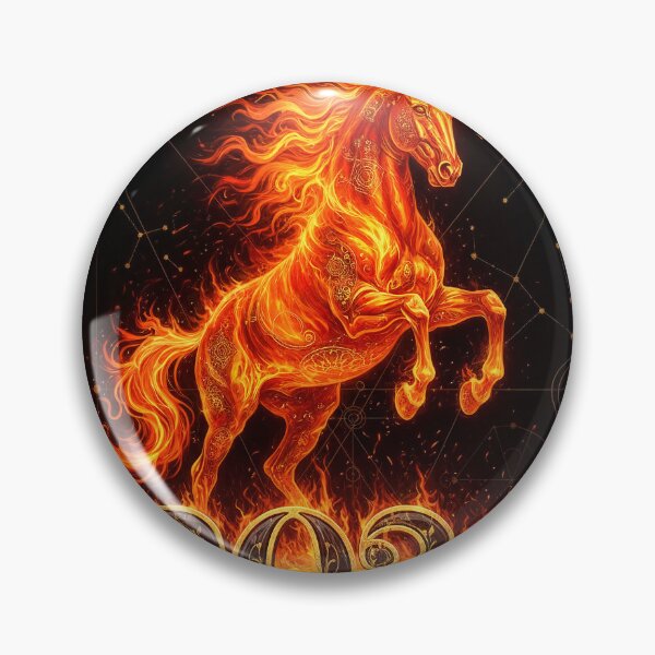 Item preview, Fiery Horse 2026 design, geometric, ornate, ornamental, dynamic designed and sold by 4Seasons.
