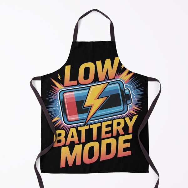 Item preview, Low Battery Mode – Relatable Tech Humor Design designed and sold by DreamOnShirts.