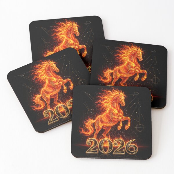 Item preview, Fiery Horse 2026 design, geometric, ornate, ornamental, dynamic designed and sold by 4Seasons.