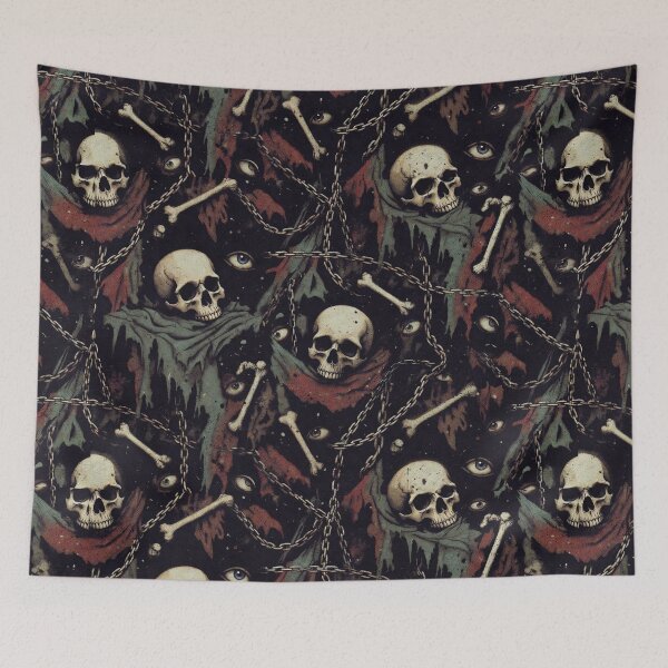 Item preview, Dark Occult Skulls Pattern designed and sold by SassyArtistry.