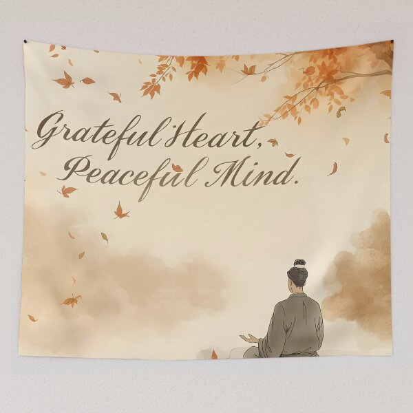 Item preview, Grateful Heart, Peaceful Mind: Zen Autumn Tranquility designed and sold by VibranPalette.