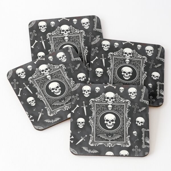 Item preview, Gothic Skull Frames Pattern designed and sold by SassyArtistry.