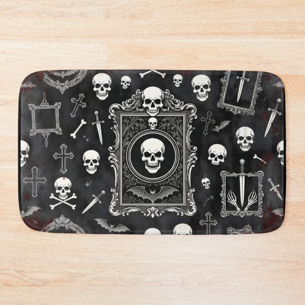 Artikelvorschau, Gothic-Totenkopf-Rahmenmuster entworfen und verkauft von SassyArtistry.