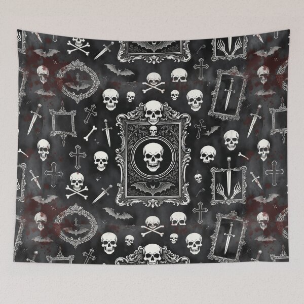 Item preview, Gothic Skull Frames Pattern designed and sold by SassyArtistry.