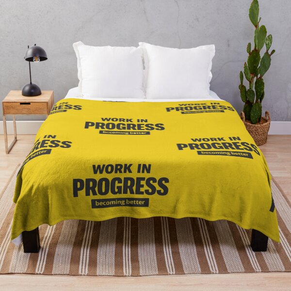 Item preview, Work In Progress – Becoming Better Motivational Quote Design designed and sold by artofProduct.