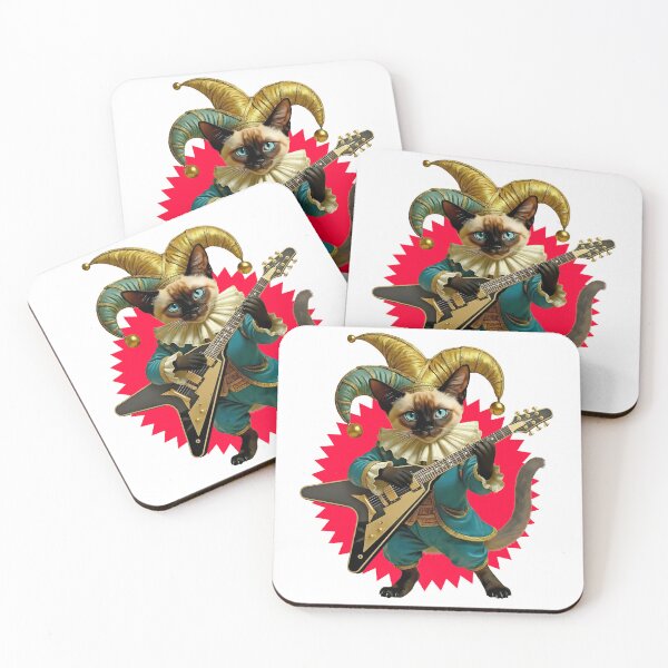 Item preview, Joker Tomcat with Flying V Guitar designed and sold by the art of cats and pets.