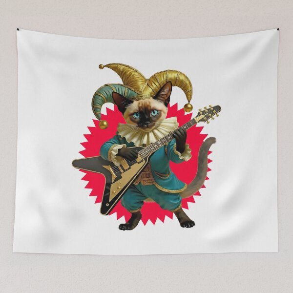 Item preview, Joker Tomcat with Flying V Guitar designed and sold by the art of cats and pets.
