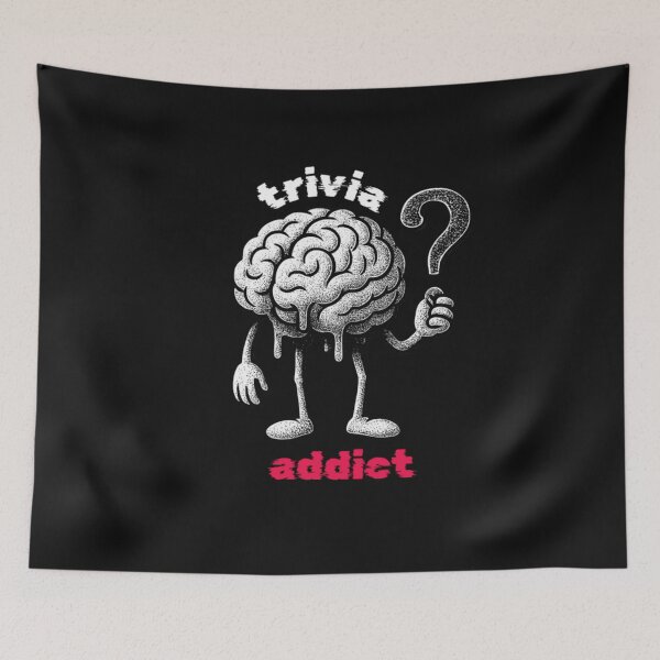 Item preview, Trivia Addict Funny Brain Pun designed and sold by SharpThreadZ.
