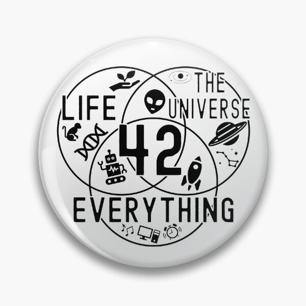 Item preview, 42 Venn Diagram Life Universe and Everything Math Teacher Black Text designed and sold by MathWare MathClips.