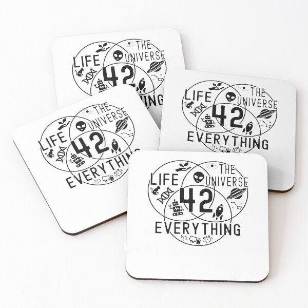 Item preview, 42 Venn Diagram Life Universe and Everything Math Teacher Black Text designed and sold by MathWare MathClips.