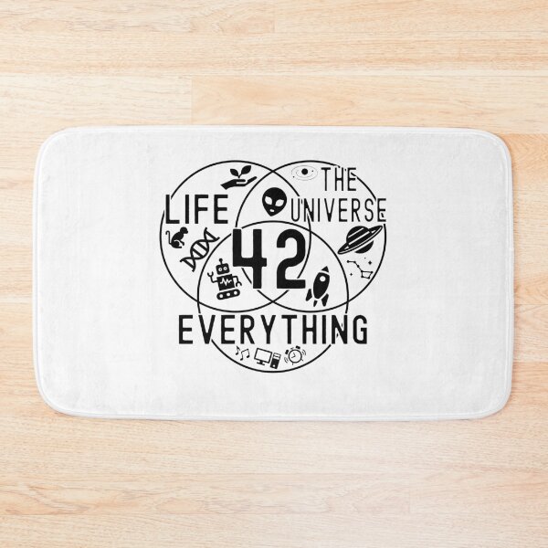 Item preview, 42 Venn Diagram Life Universe and Everything Math Teacher Black Text designed and sold by MathWare MathClips.
