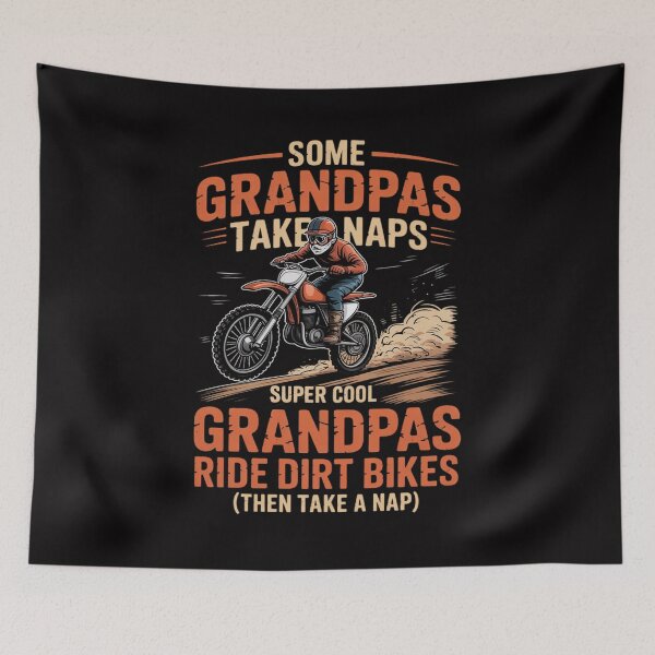 Item preview, Some Grandpas take naps supper cool Grandpas ride Dirt Bikes designed and sold by Minoloinan.