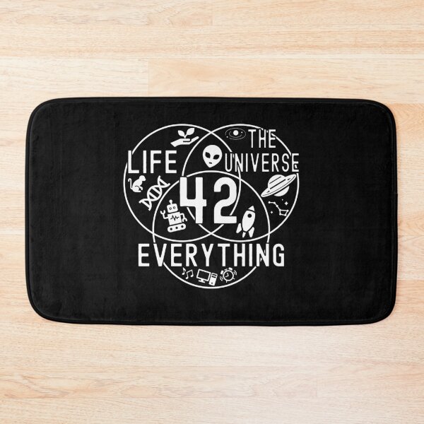 Item preview, 42 Venn Diagram Life Universe and Everything Math Teacher White Text designed and sold by MathWare MathClips.