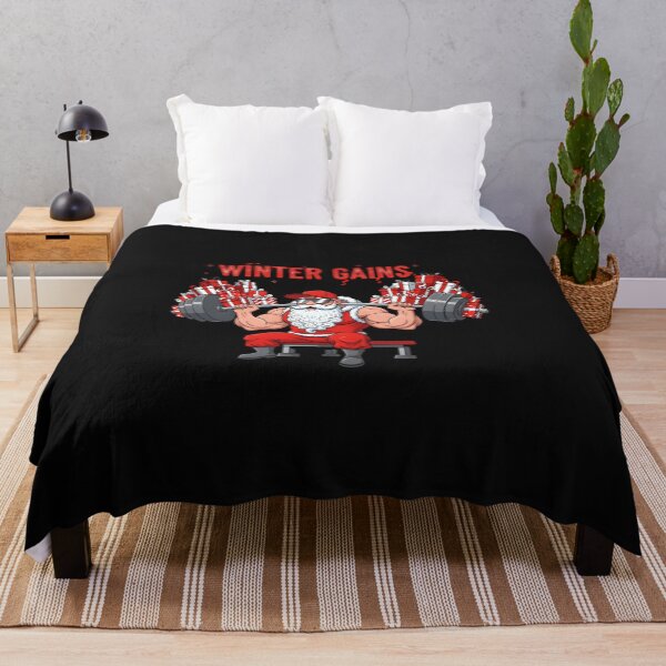Item preview, Winter Gains Santa – Christmas Gym Humor Workout Design designed and sold by MANA-Goods.