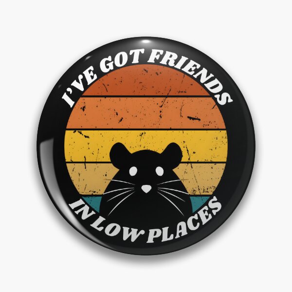 Item preview, "Friends in Low Places" Funny Retro Rat Lover Design designed and sold by Marsh & Lump.