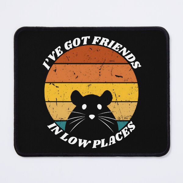 Item preview, "Friends in Low Places" Funny Retro Rat Lover Design designed and sold by Marsh & Lump.
