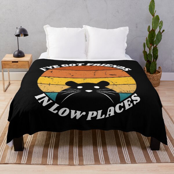 Item preview, "Friends in Low Places" Funny Retro Rat Lover Design designed and sold by Marsh & Lump.