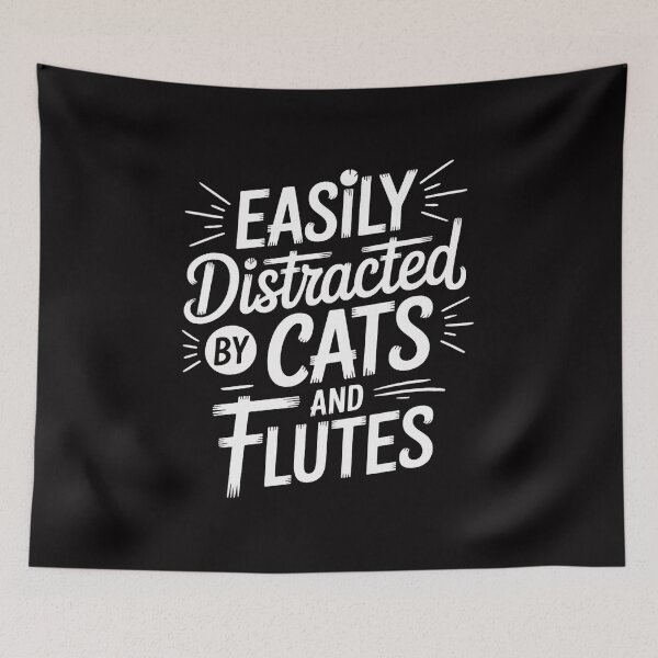 Item preview, Flute Player Saying Cat Owner I Cats And Flutes for Men Women Girls Kids designed and sold by Minoloinan.