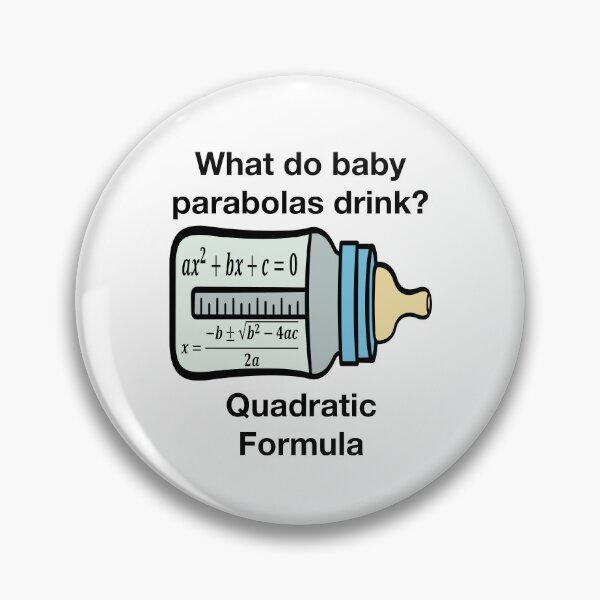 Item preview, Funny Nerdy What Do Baby Parabolas Drink? Quadratic Formula Math Teacher Black Text designed and sold by MathWare MathClips.