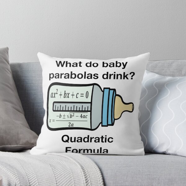 Item preview, Funny Nerdy What Do Baby Parabolas Drink? Quadratic Formula Math Teacher Black Text designed and sold by MathWare MathClips.
