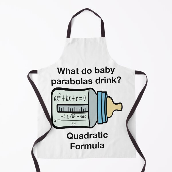 Item preview, Funny Nerdy What Do Baby Parabolas Drink? Quadratic Formula Math Teacher Black Text designed and sold by MathWare MathClips.