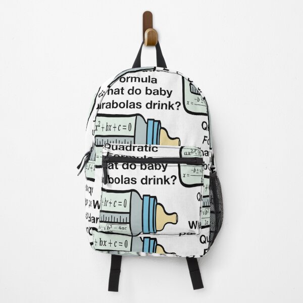 Item preview, Funny Nerdy What Do Baby Parabolas Drink? Quadratic Formula Math Teacher Black Text designed and sold by MathWare MathClips.