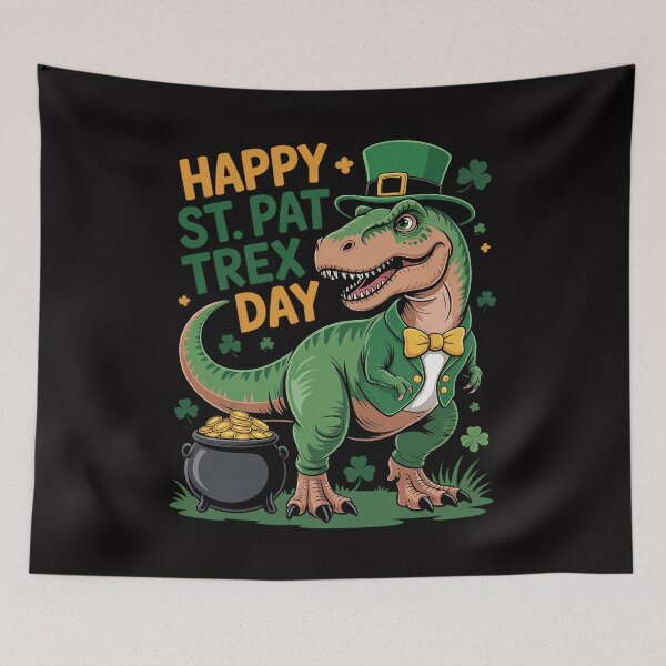 Item preview, Dinosaur St Patricks Day Happy St Pat Trex T rex Boys Men designed and sold by Minoloinan.