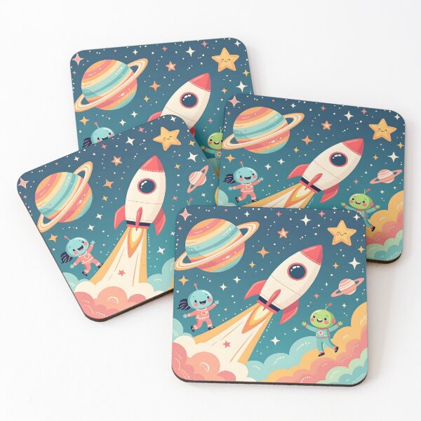 Item preview, Joyful scene of space exploration designed and sold by Beleza e Estilo.