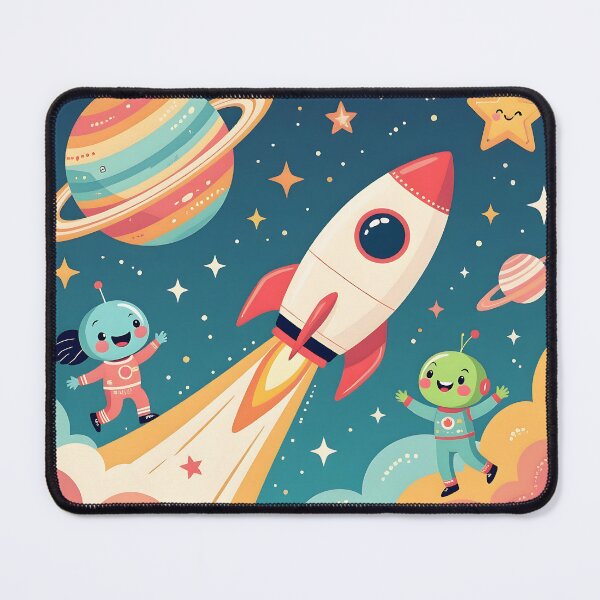 Item preview, Joyful scene of space exploration designed and sold by Beleza e Estilo.