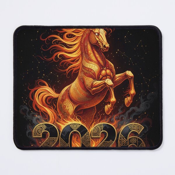 Item preview, Fiery Horse 2026 design, geometric, ornate, ornamental, dynamic designed and sold by 4Seasons.